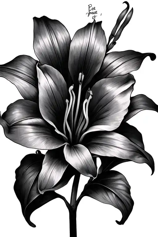 Tiger Lily With Dont Let The Past Control The Future In The Stem