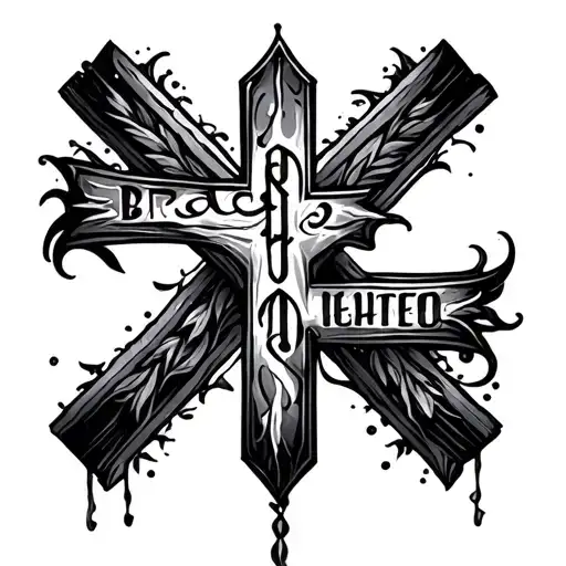 Cross With Word Breathe