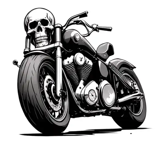 Skull Motorbike Warior Compas Timer
