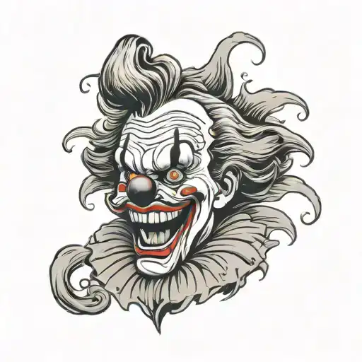 Clown Face With Smoke Coming