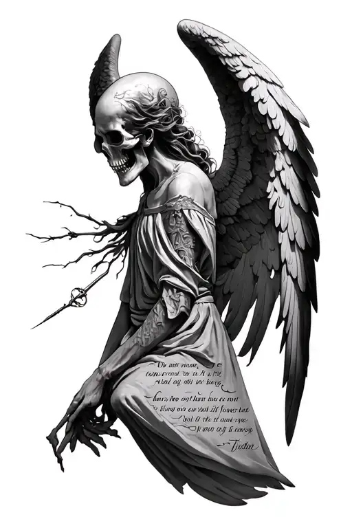 Angel Of Death With A Quote