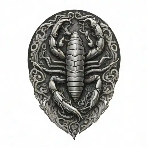 Scorpion Surrounded By Blood