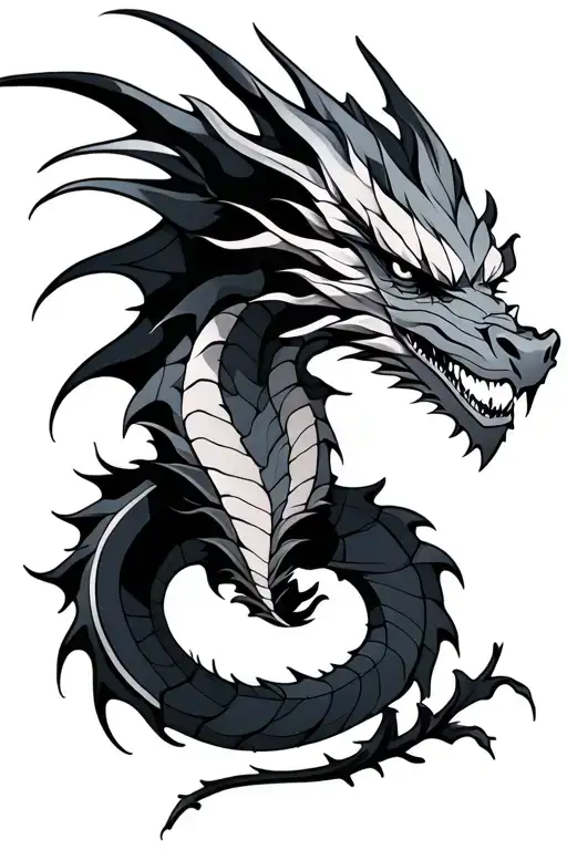 Nordic Dragon Intertwined