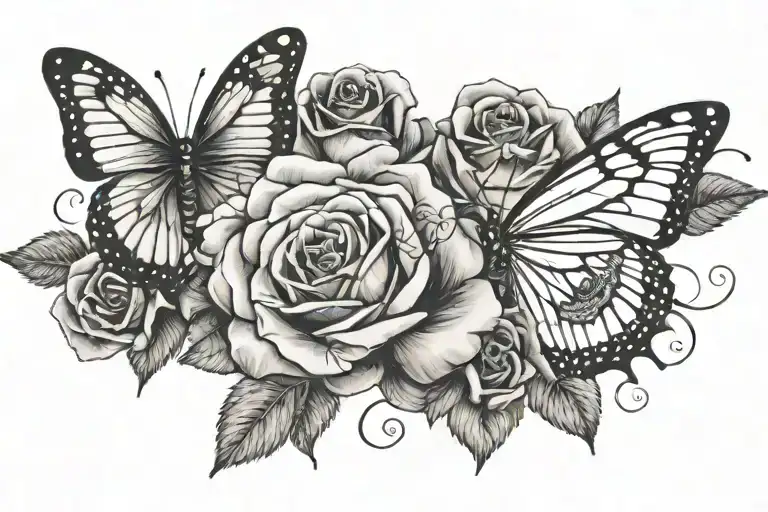Roses Butterflies Quote