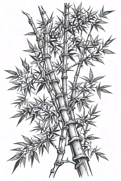Chinese Bamboo Tree Branch
