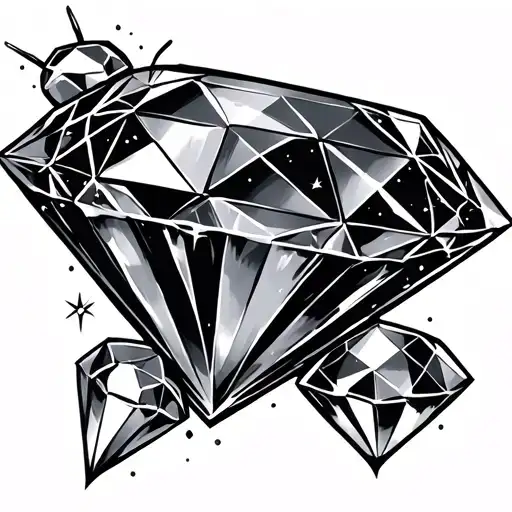 Diamonds Sparkles With Space