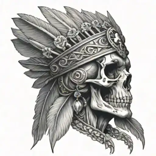 Skull In Head Dress