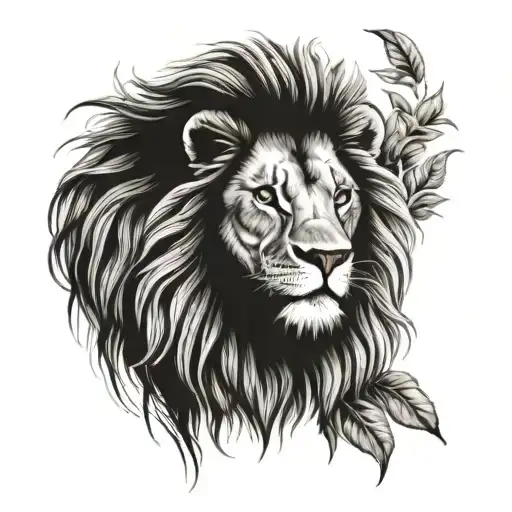 A Lion Made Of Coffee Beans In A Field Of Crops