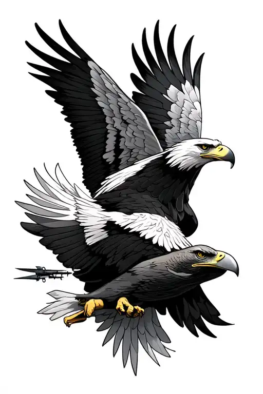 An Eagle With A F-15 Strike Eagle