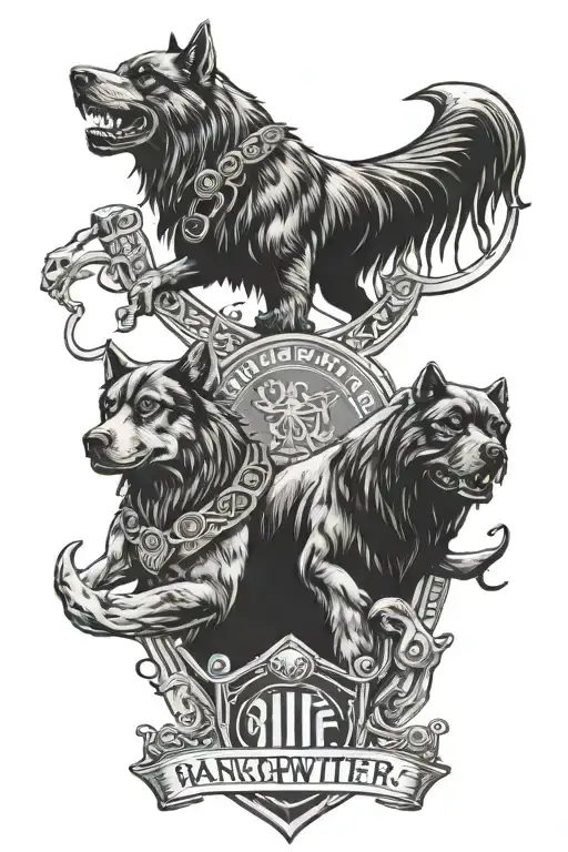 Viking And Wolf And Daughters And Rottweiler And Manchester United And Bmw Logo And Family