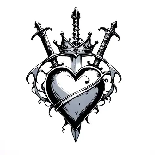 Sword And Heart And Crown