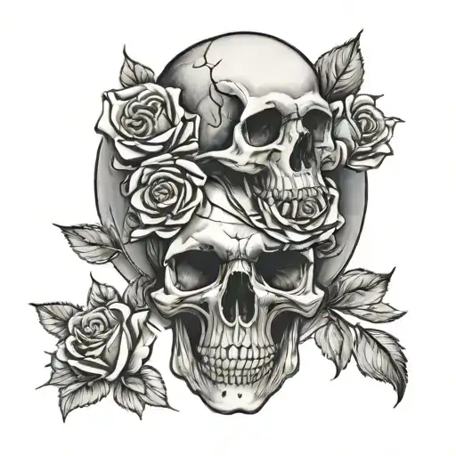 Skull With Roses