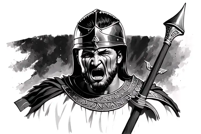 Roman Soldier Crying