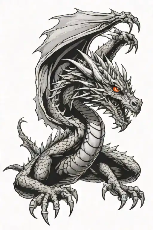 Midevil Crystal Dragon Crawling