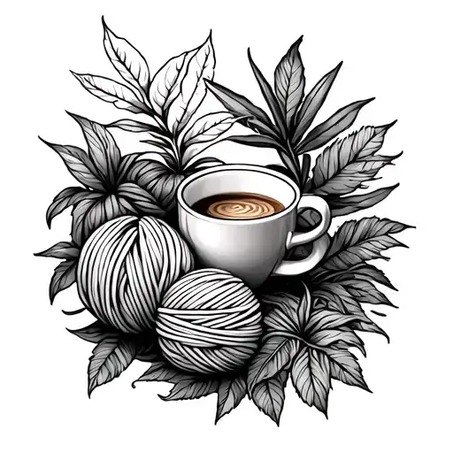 Yarn And Coffee And House Plants