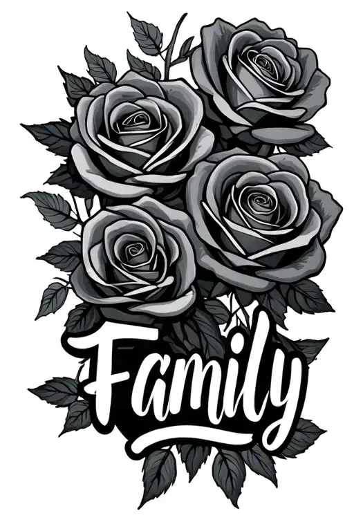 The Word Family With Roses