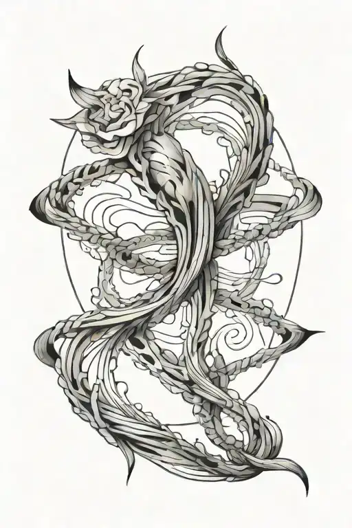 Cool Long Minimalist Tattoo On Spinal Cord