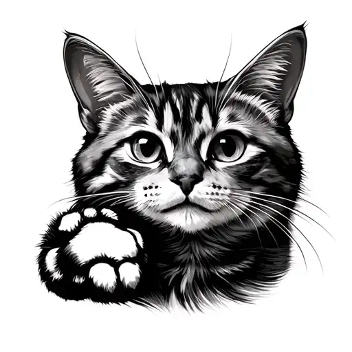 Cat And Paw