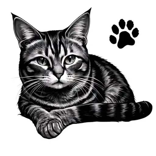 Cat And Paw