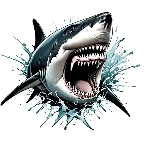 Shark Breaking From Puzzle