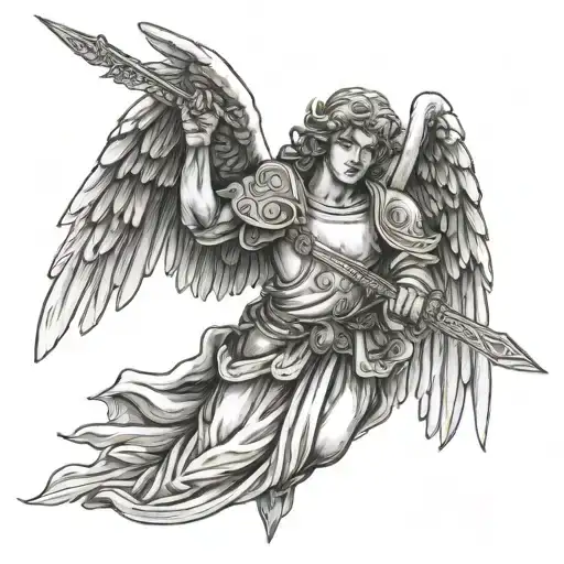 Angel Holding A Sword