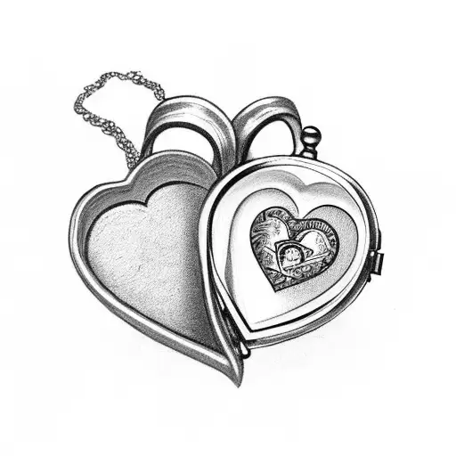 A Heart-shaped Locket With Three Mini Portraits Of Your Daughters Inside