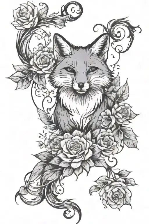 Fox Floral Witchy Aesthetic Sleeve