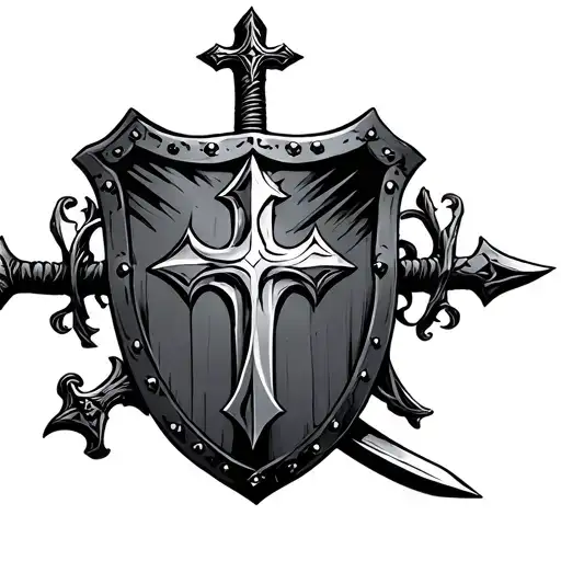 Holy Shield And Sword Intertwined