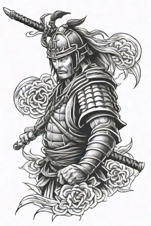 Samurai Tattoo For Man Shoulder