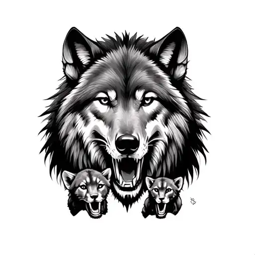 Lions And Cubs Morning Death Of Wolf