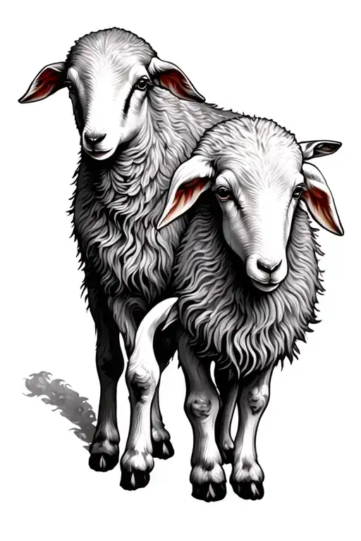 Biblical Shepard And Lamb