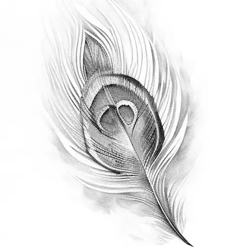 A Majestic Peacock Feather Transforming Into A Dart