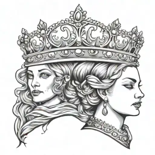 Half A Crown King And Queen