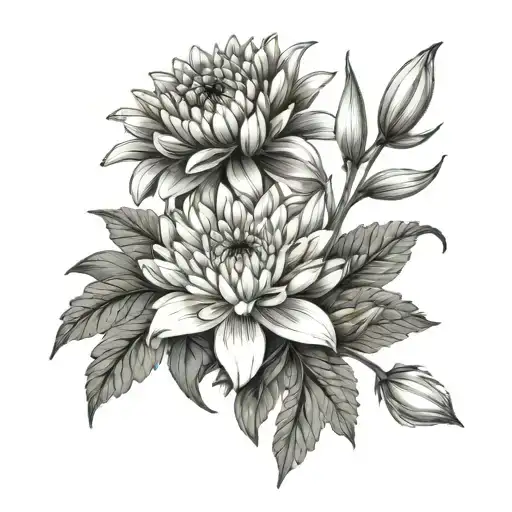 Chrysanthemum And Lily