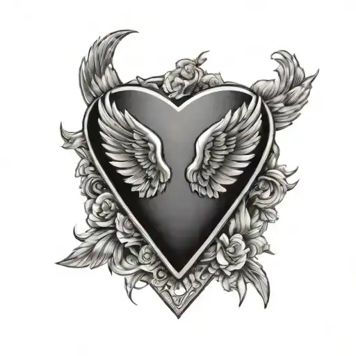 Guitar Pick With Wings Spread