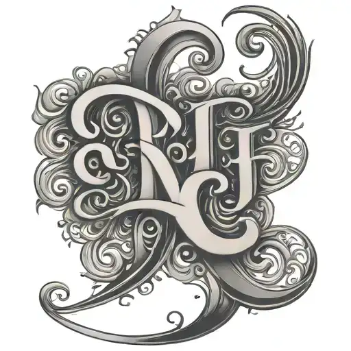 Lettering Design E F J