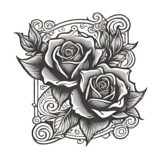 Mexican Deck Cards With A Rose