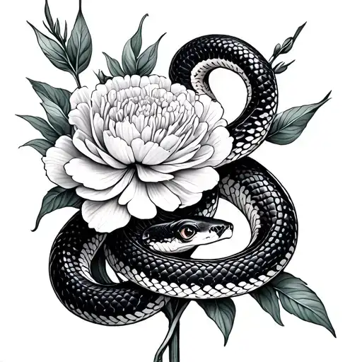 Snake And Carnation Bouquet
