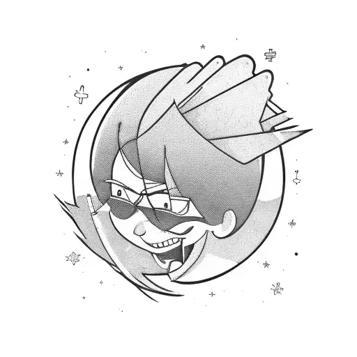 Cartoon Skater Vibe In Space Emo