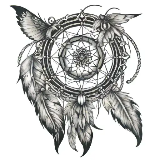 Japanese Word Love God Respect Dream Catcher Based