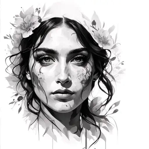 Portrait Style Tattoo Featuring