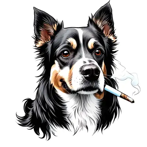 Smoking Joint On Dog Walk