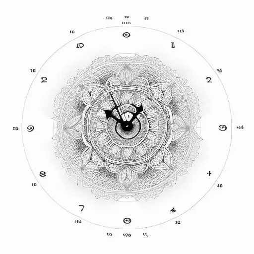 A Clock With Intricate Mandala Patterns Representing The Journey Of Self Development