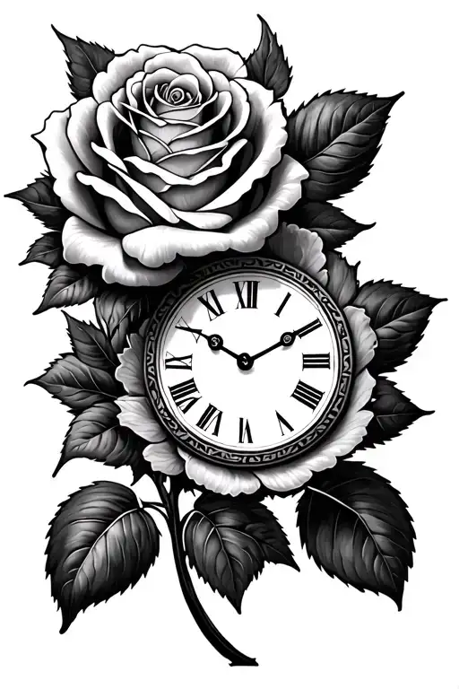 Rose Clock Face