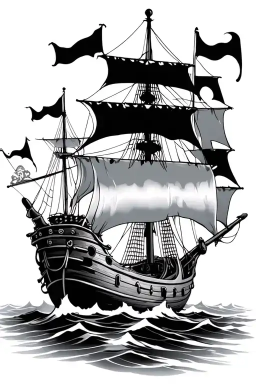 Pirate Ship Sailing
