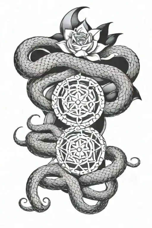 Chakra And Snake Wrapped