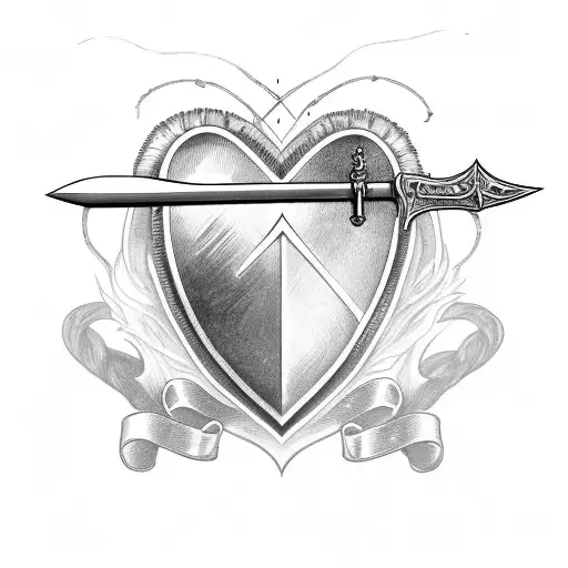 Heart With Sword And Names
