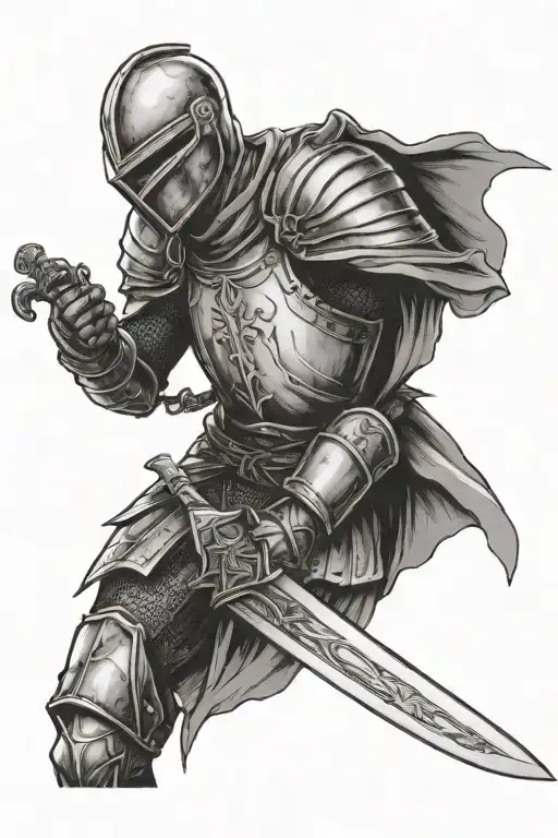 Knight Holding A Sword