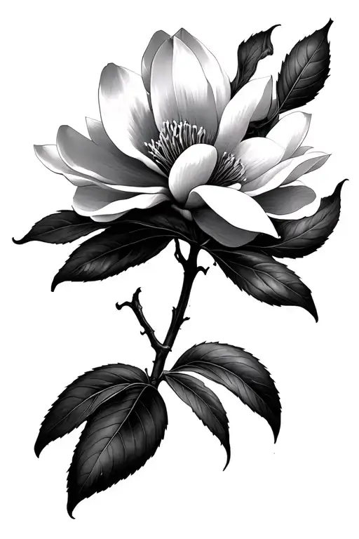 Magnolia Black Work Blastover