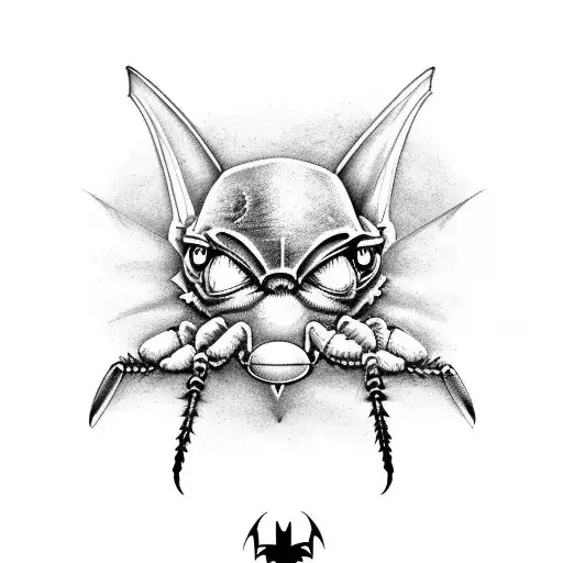 A Bat And A Scorpion With A Crossed Sword With The Phrase Audaces Fortuna Juvat